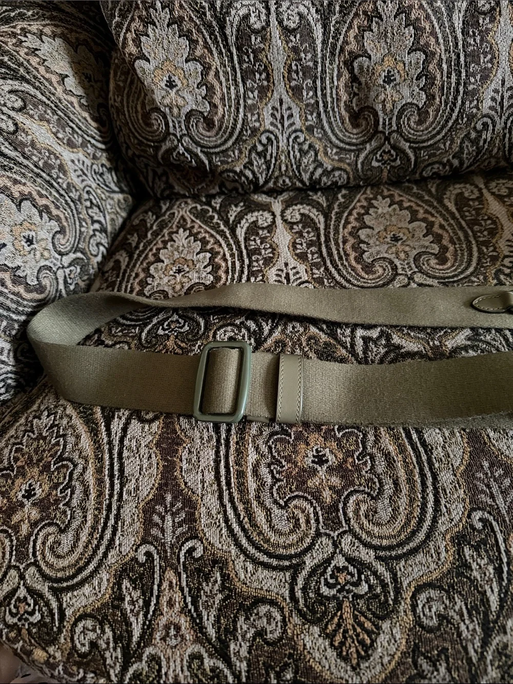Coach Olive Green Leather Messenger Crossbody Bag